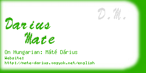 darius mate business card